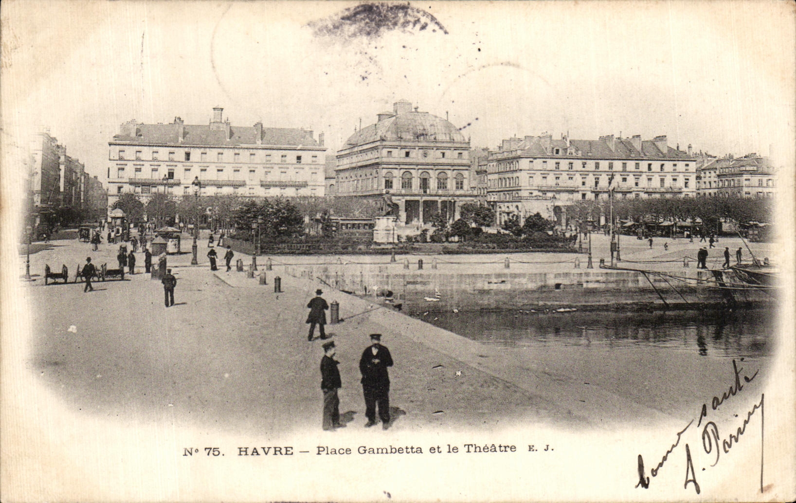 CPA Havre Place Gambetta et le Theatre