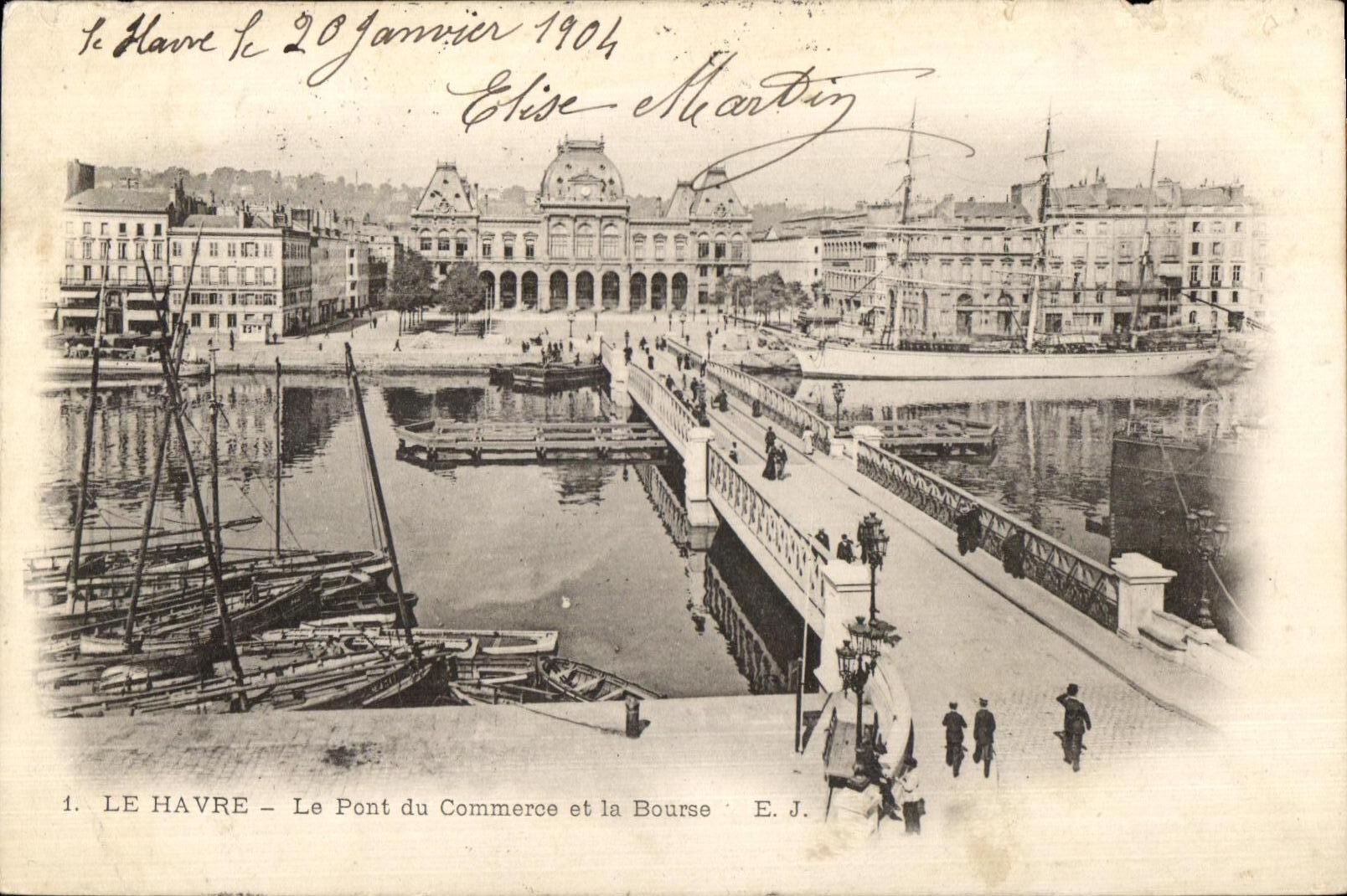 CPA Le Havre Le Pont du Commerce et le Bourse
