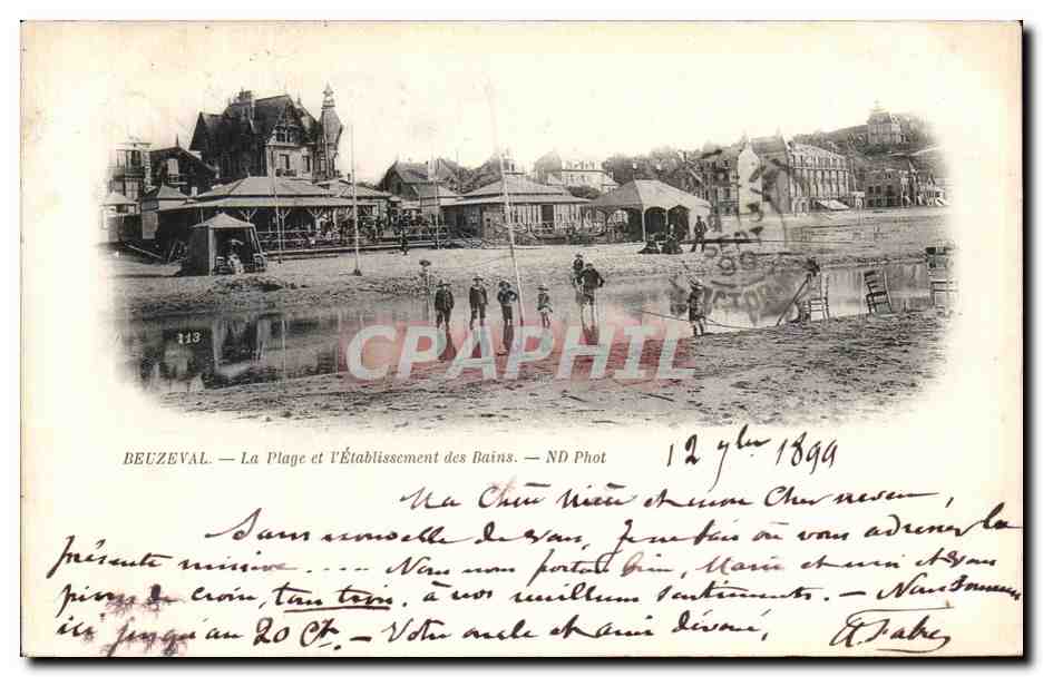 CPA Beuzeval La Plage et I Etablissement des Bains