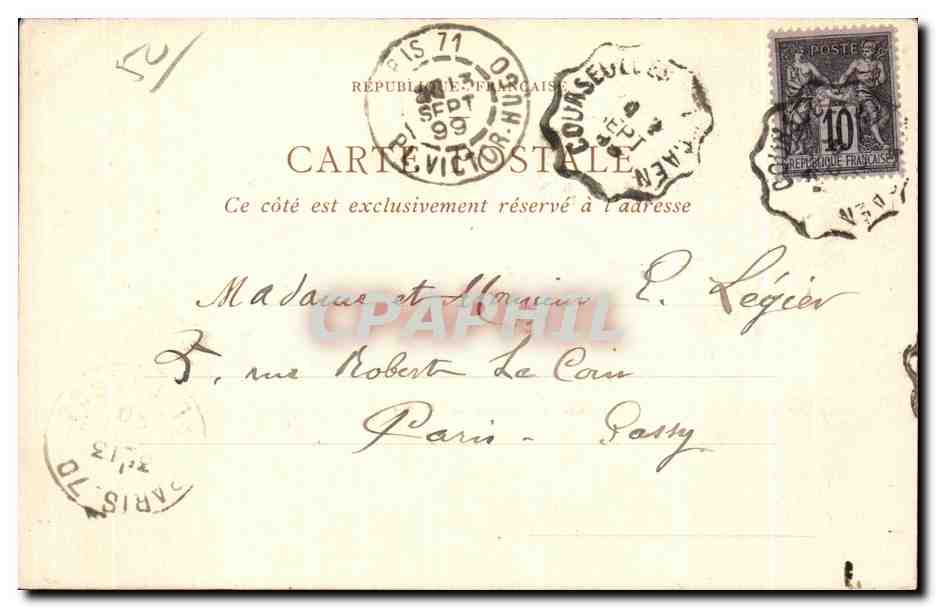 CPA Beuzeval La Plage et I Etablissement des Bains — Rückseite