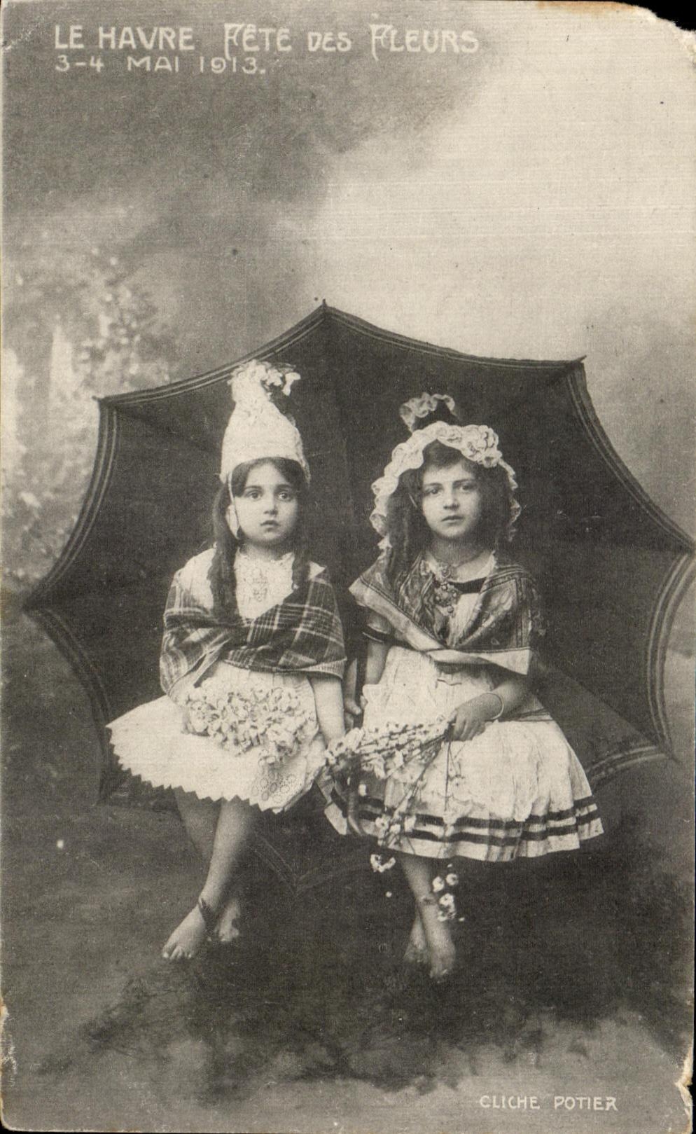 CPA Le Havre Fete des fleurs Mai 1913 Enfants Folklore