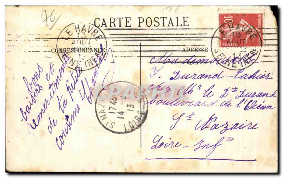 CPA Le Havre Fete des fleurs Mai 1913 Enfants Folklore — Rückseite