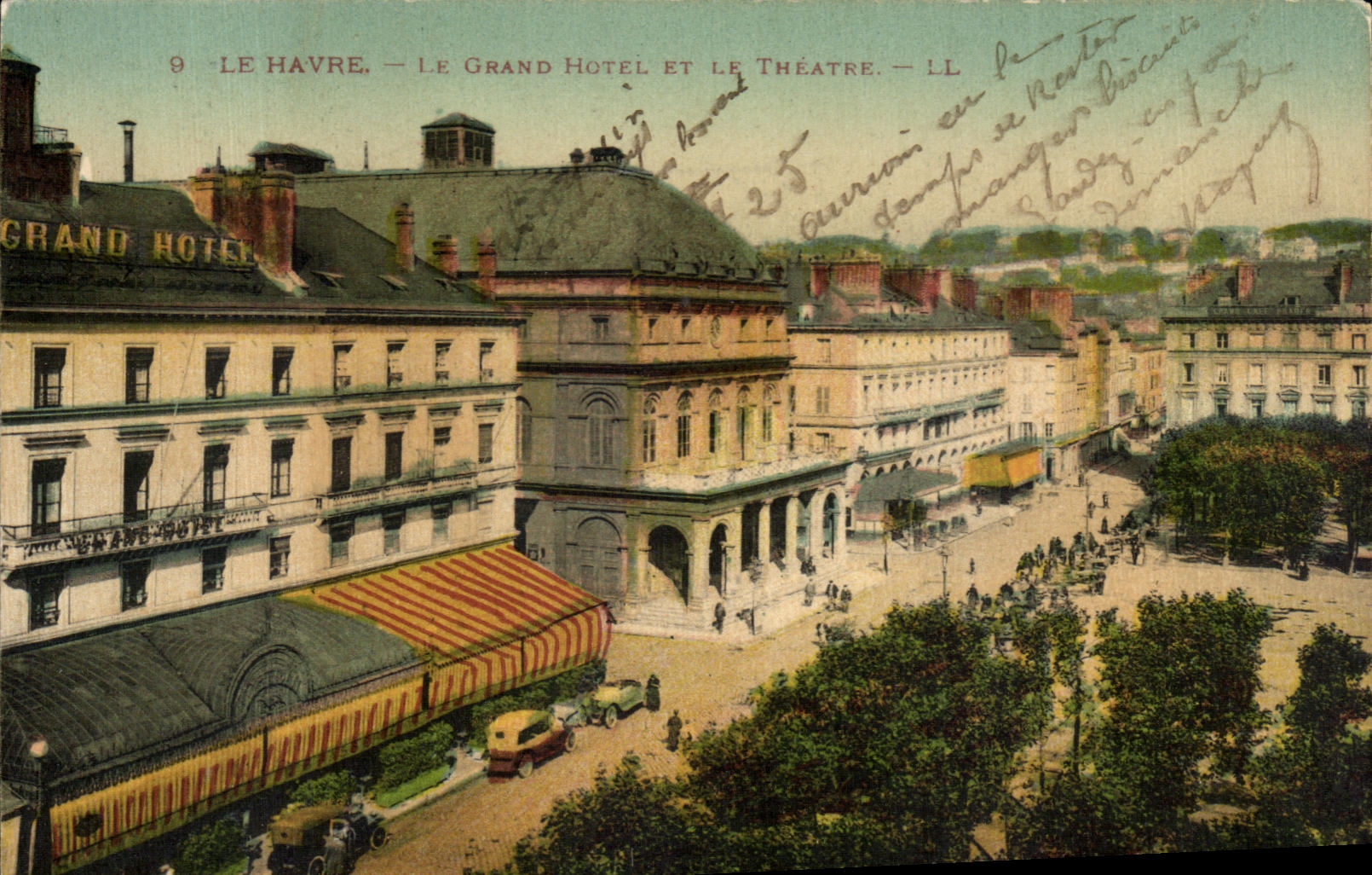 CPA Le Havre Le Grand Hotel Et Le Theatre 
