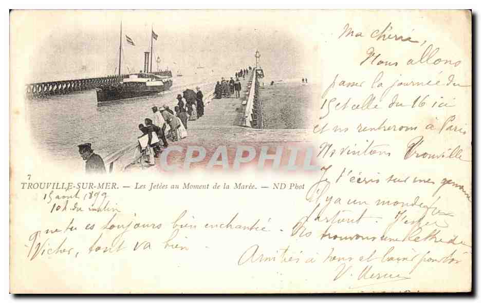 TROUVILLE-SUR-MER — Les Jetées au Moment de la Marée — ND Phot