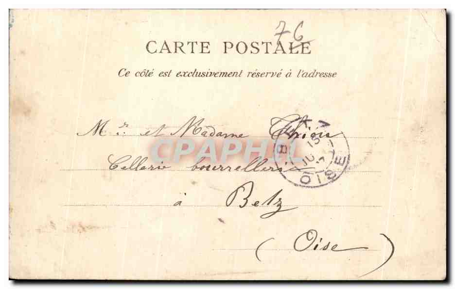 CPA Le Havre Sur la Jetee Nord — Rückseite