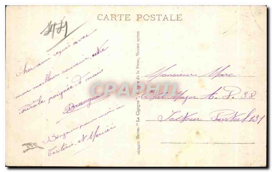 CPA Nantes Musee des Beaux Arts — Verso