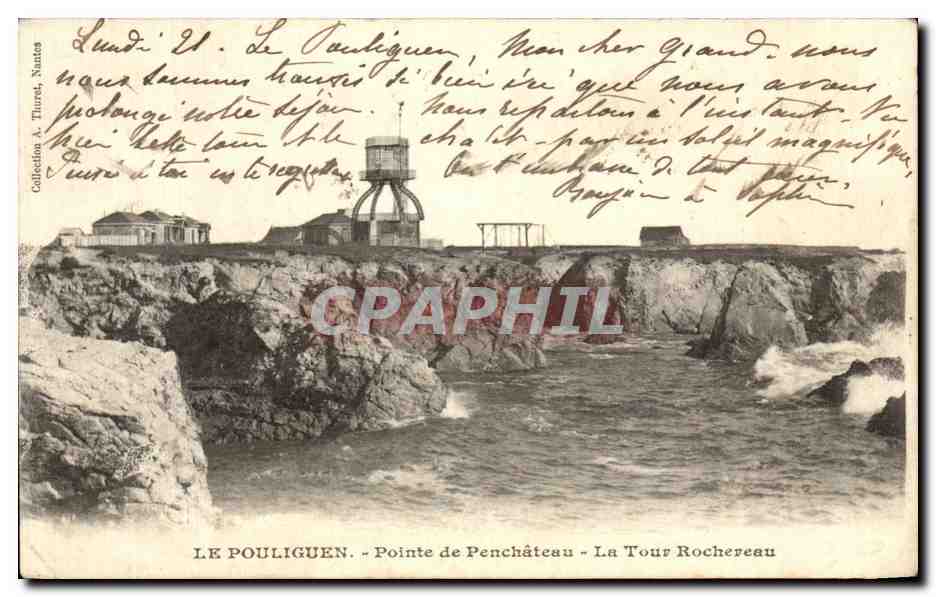 CPA Pouliguen Pointe de Penchateau La Tour Rocheeau