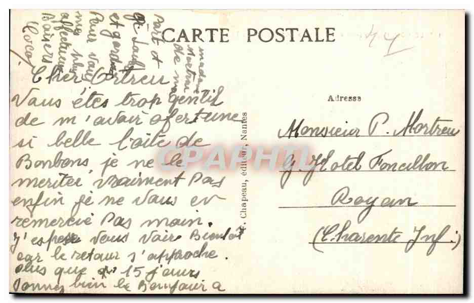 CPA Le Pouliguen La Cote prise de Pierre Plate — Rückseite