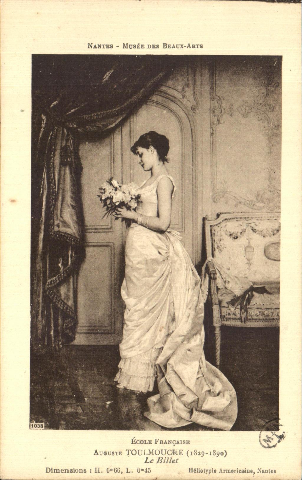 CPA Nantes Musee Des Beaux Arts Toulmouche Le billet Femme