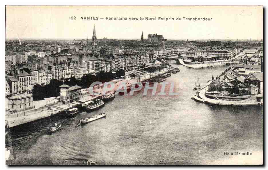 CPA Nantes Panorama vers Ie Nord Est pris du Transbordeur