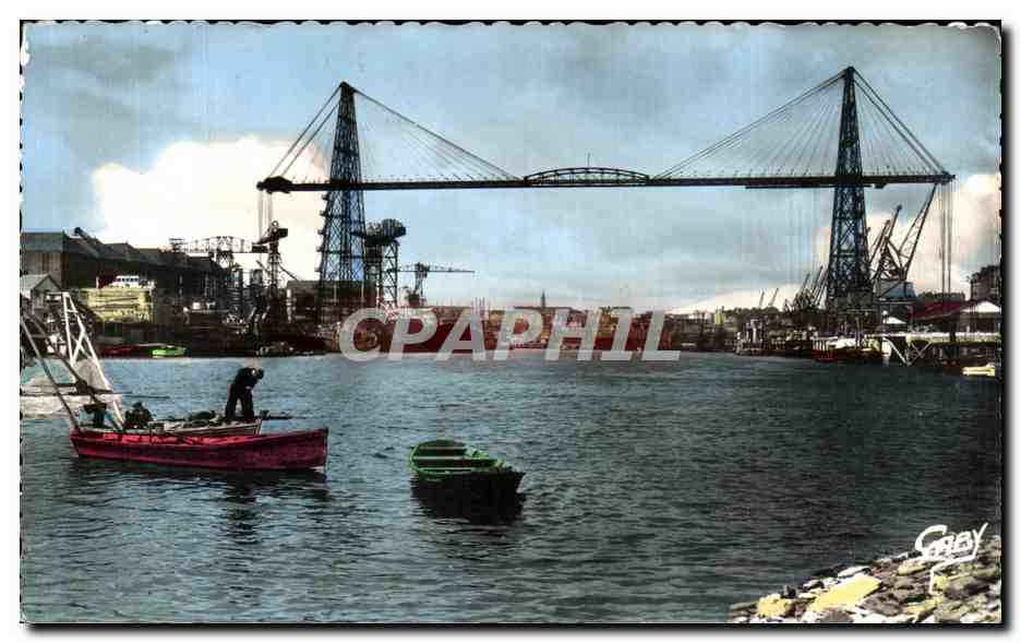 CPA Nantes Le Pont Transbordeur et le Port