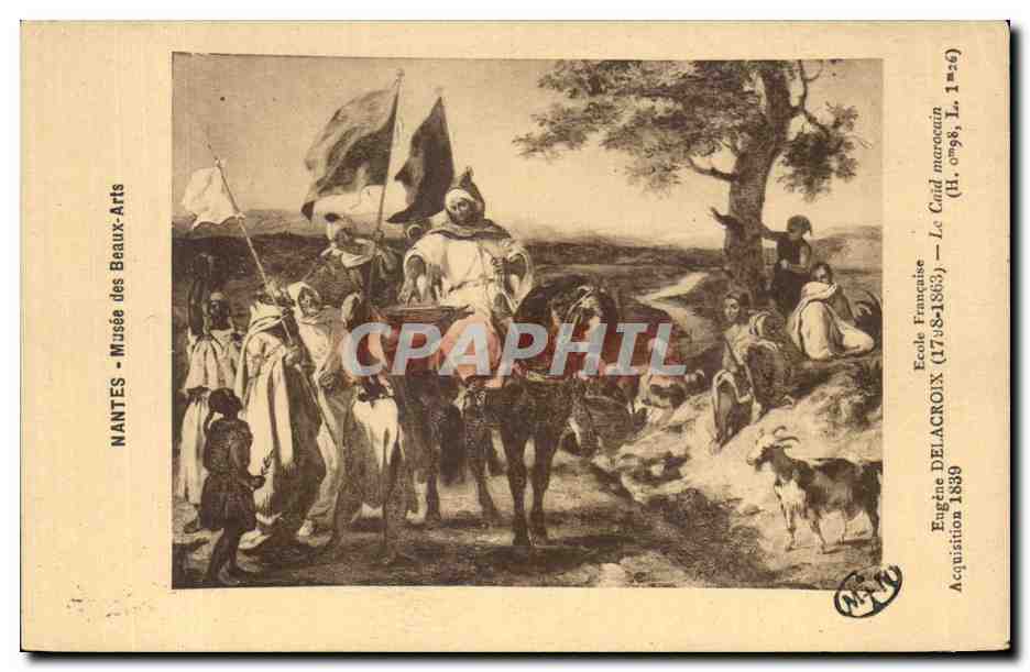 CPA Nantes Musee des Beaux Arts Delacroix Le caid marocain 