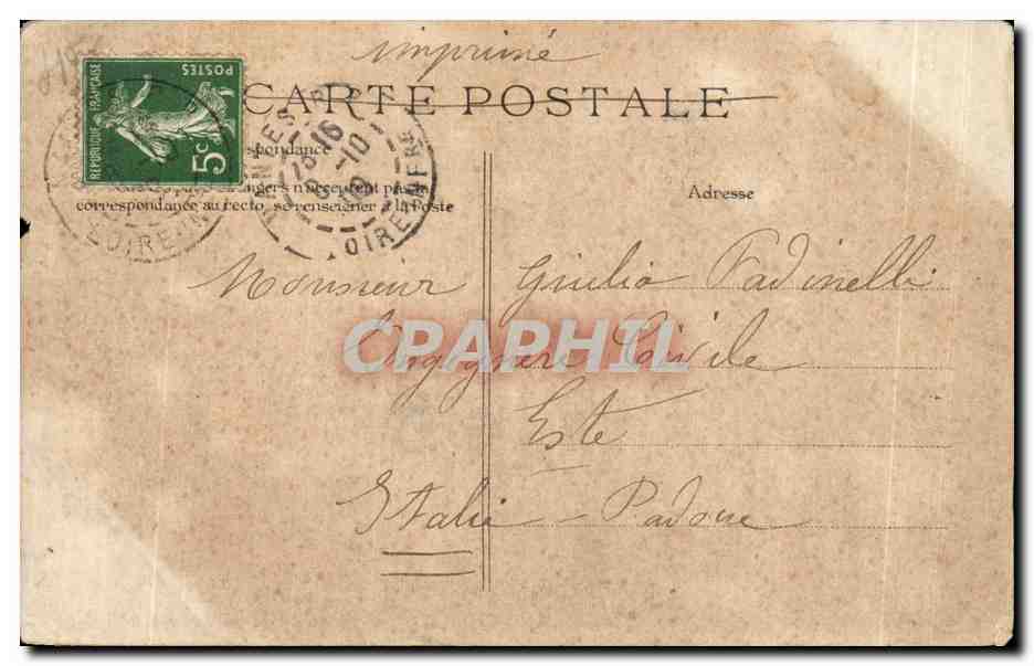 CPA Nantes Cathedrale Porte Saint Yves Portail Latereal de la Tour Sud — Rückseite