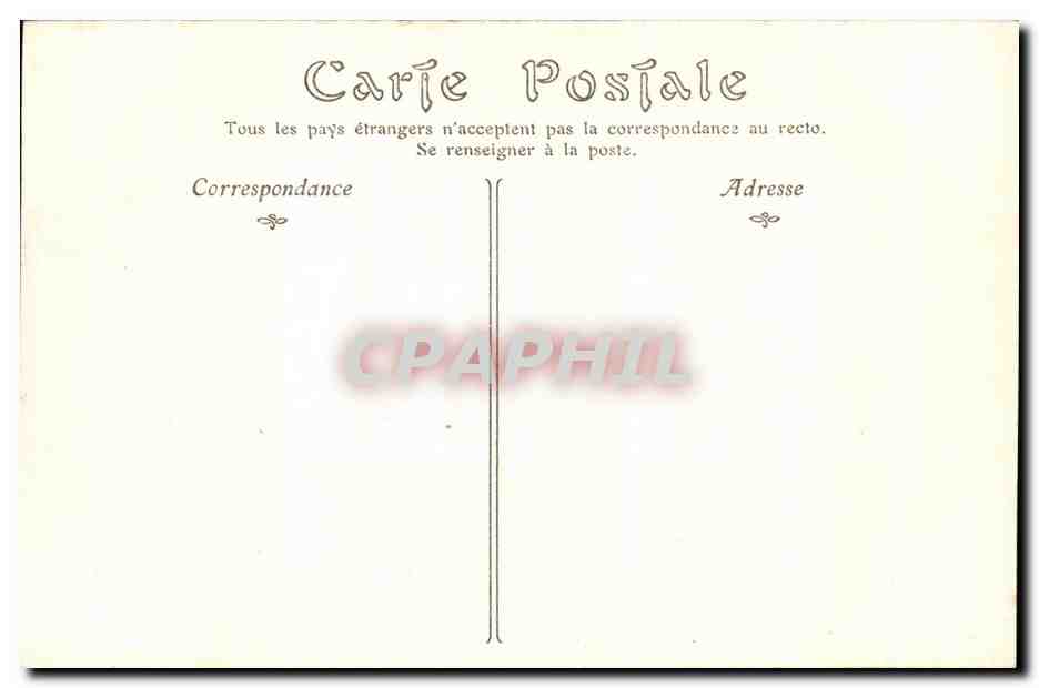 CPA Tunisie Dar Hussein Le Palais interieur — Rückseite