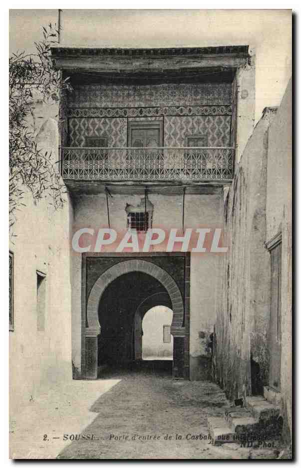 CPA Tunisie Sousse Porte d entree de la Cashoh vue