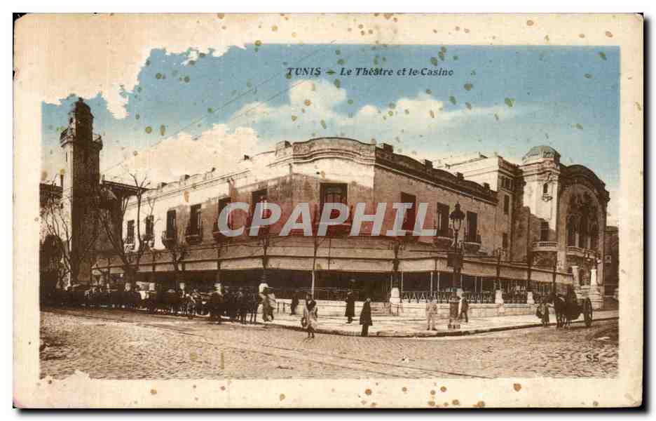 CPA Tunisie Tunis Le Theatre et le Casino