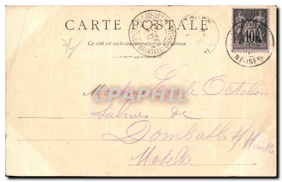 CPA Le Havre Bains Frescati — Rückseite