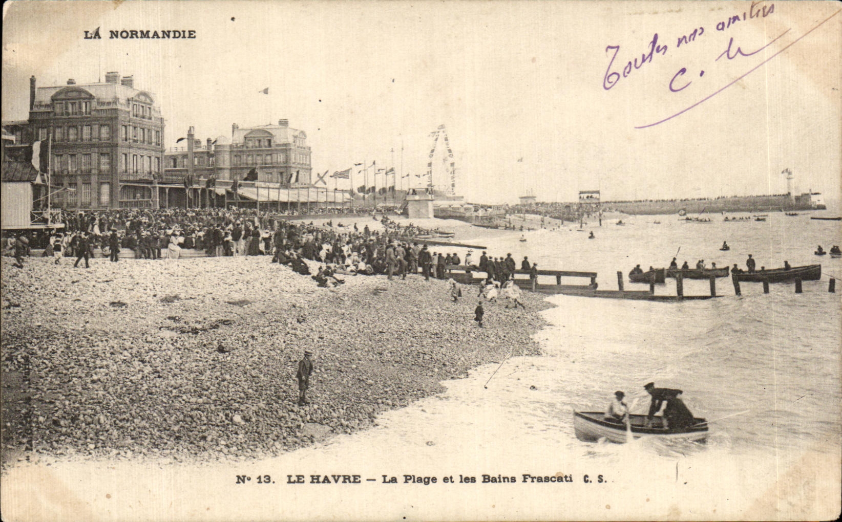 CPA Le Havre La Plage et les Bains Frascati