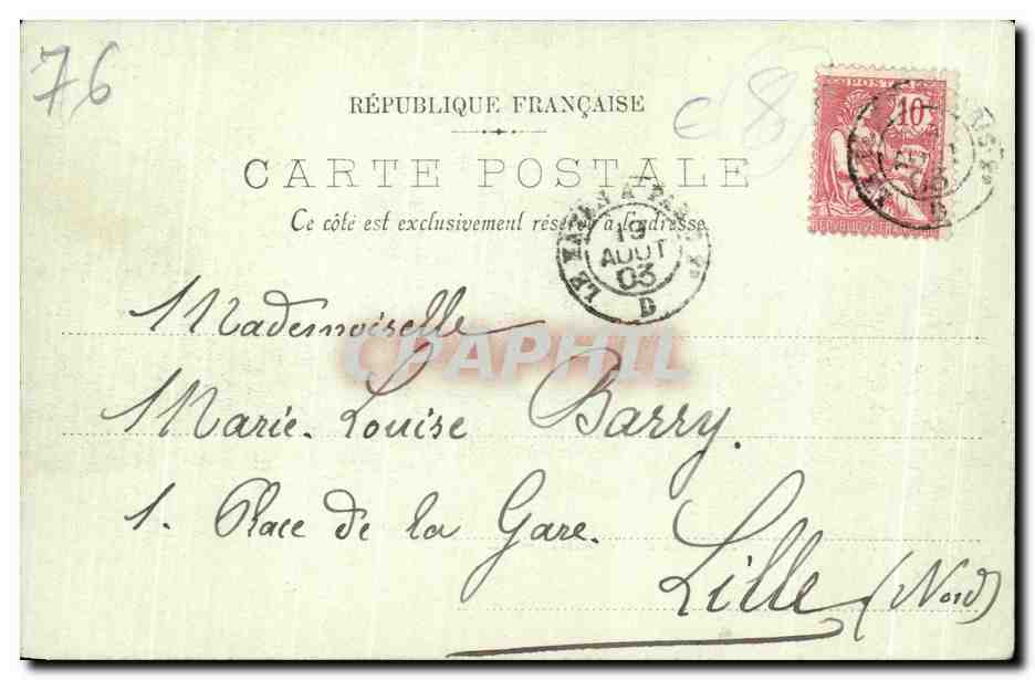 CPA Le Havre Le Bassin du Commerce Bateaux — Rückseite
