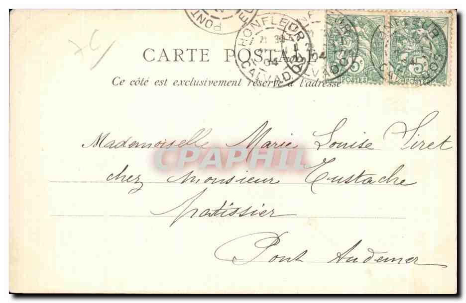 CPA Le Havre Vue sur le Bassin au Commerce Bateaux — Rückseite