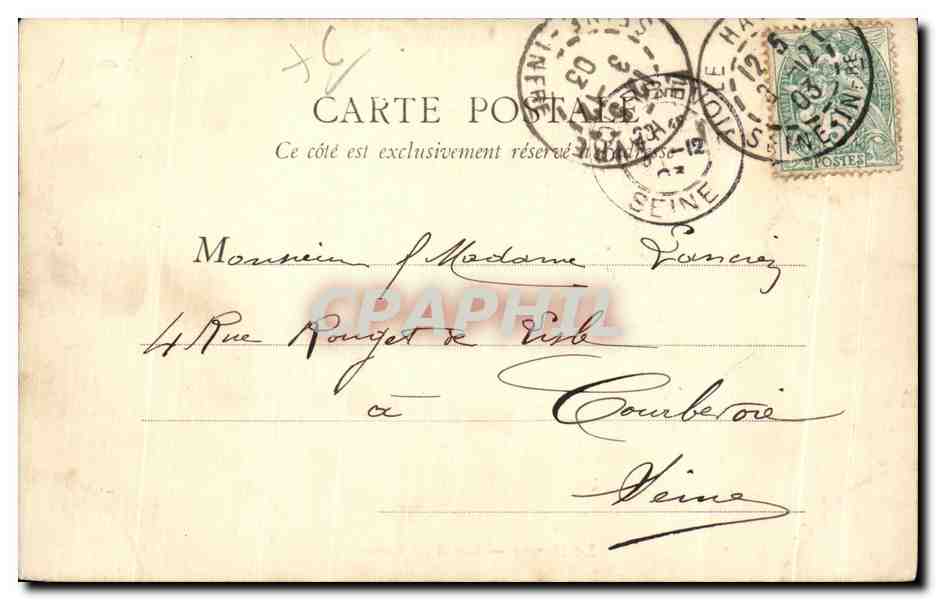 CPA Le Havre Le Bassin du Commerce Bateaux  — Rückseite