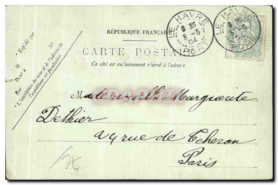 CPA Le Havre Le Quai d Orleans Bateaux — Rückseite