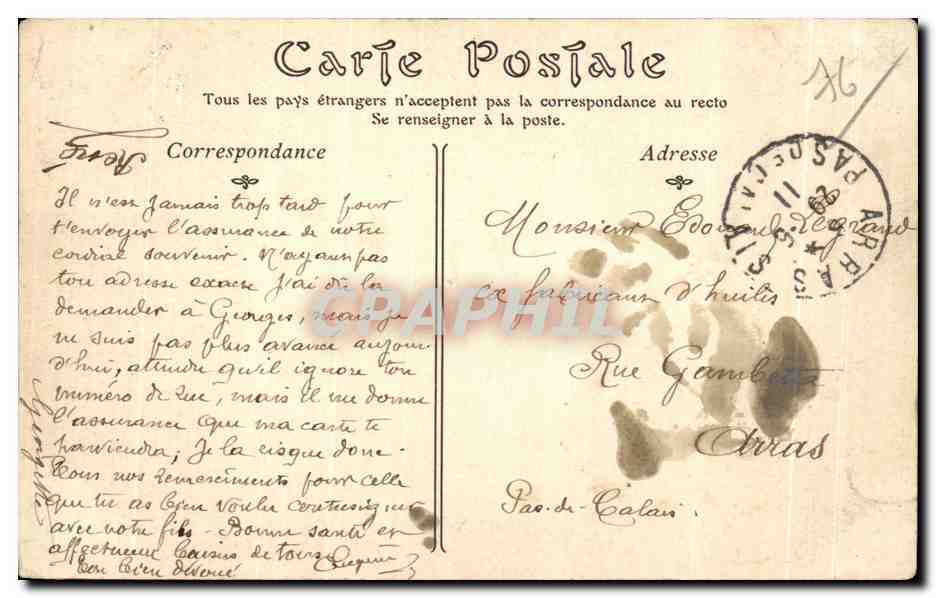 CPA Saint Adresse Le Pain de Sucre — Rückseite