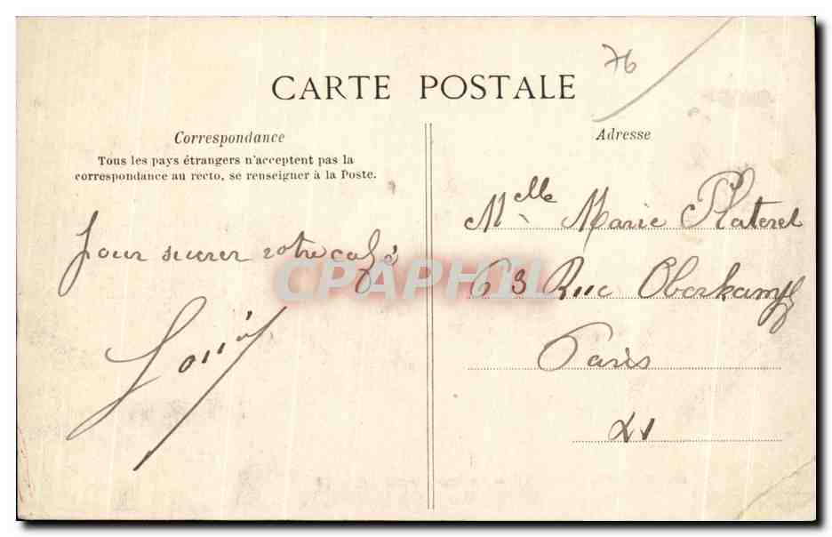 CPA Saint Adresse Le Pain de Sucre Velo Cycle — Rückseite