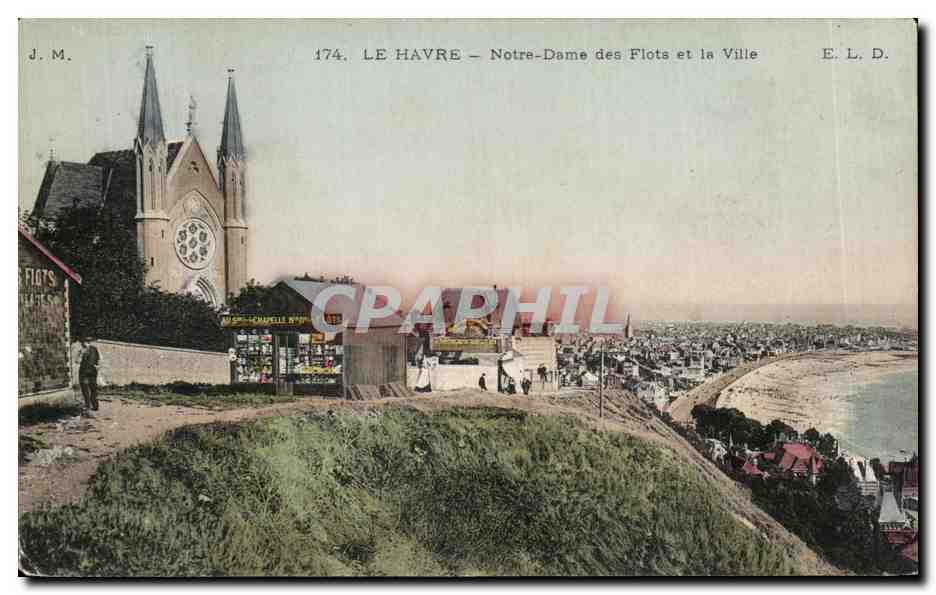 CPA Le Havre Notre Dame des Flote et la Ville