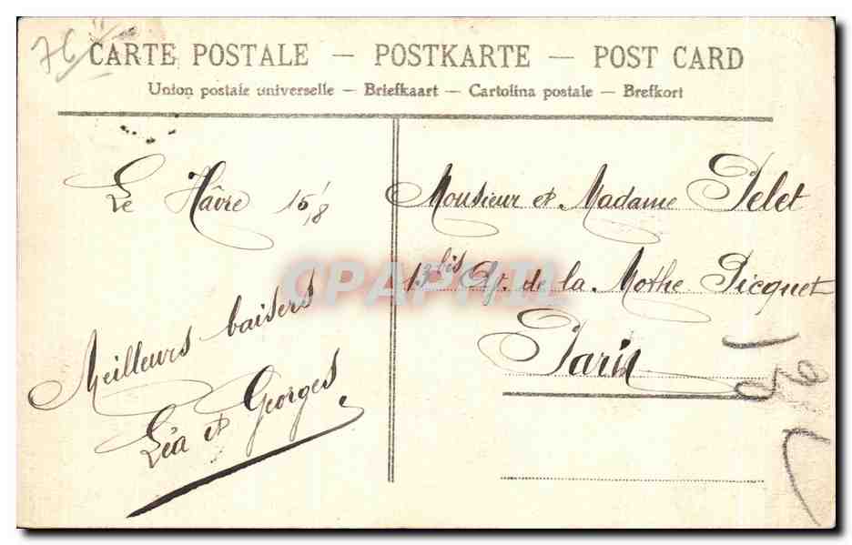 CPA Le Havre Jetee promenade et le grand Quai — Rückseite