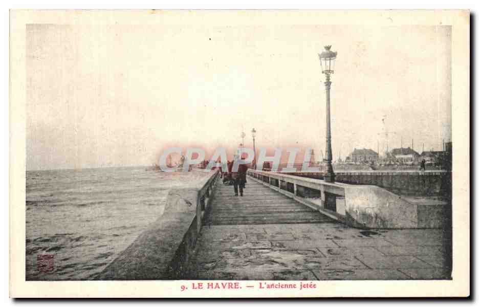 CPA Le Havre L ancienne jetee Publicite Moka Williot