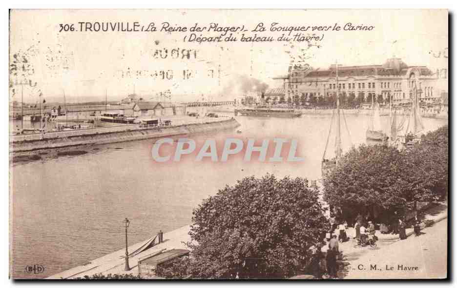 TROUVILLE (La Reine des Plages) — La Couguer vers le Carino — C. M., Le Havre