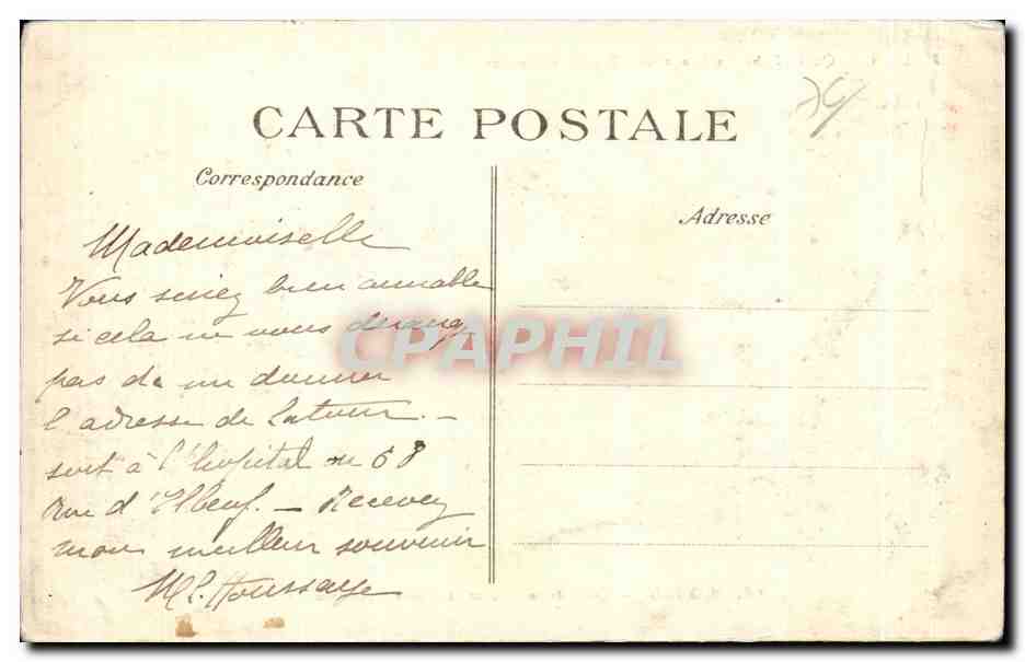 CPA Rouen Quai de la Bourse et Cours boeildieu Tramway — Rückseite