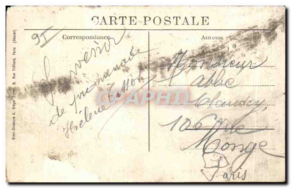 CPA Montlignon Chateau de la Chasse Bati en 1125 par Mathieu le Bel  — Back