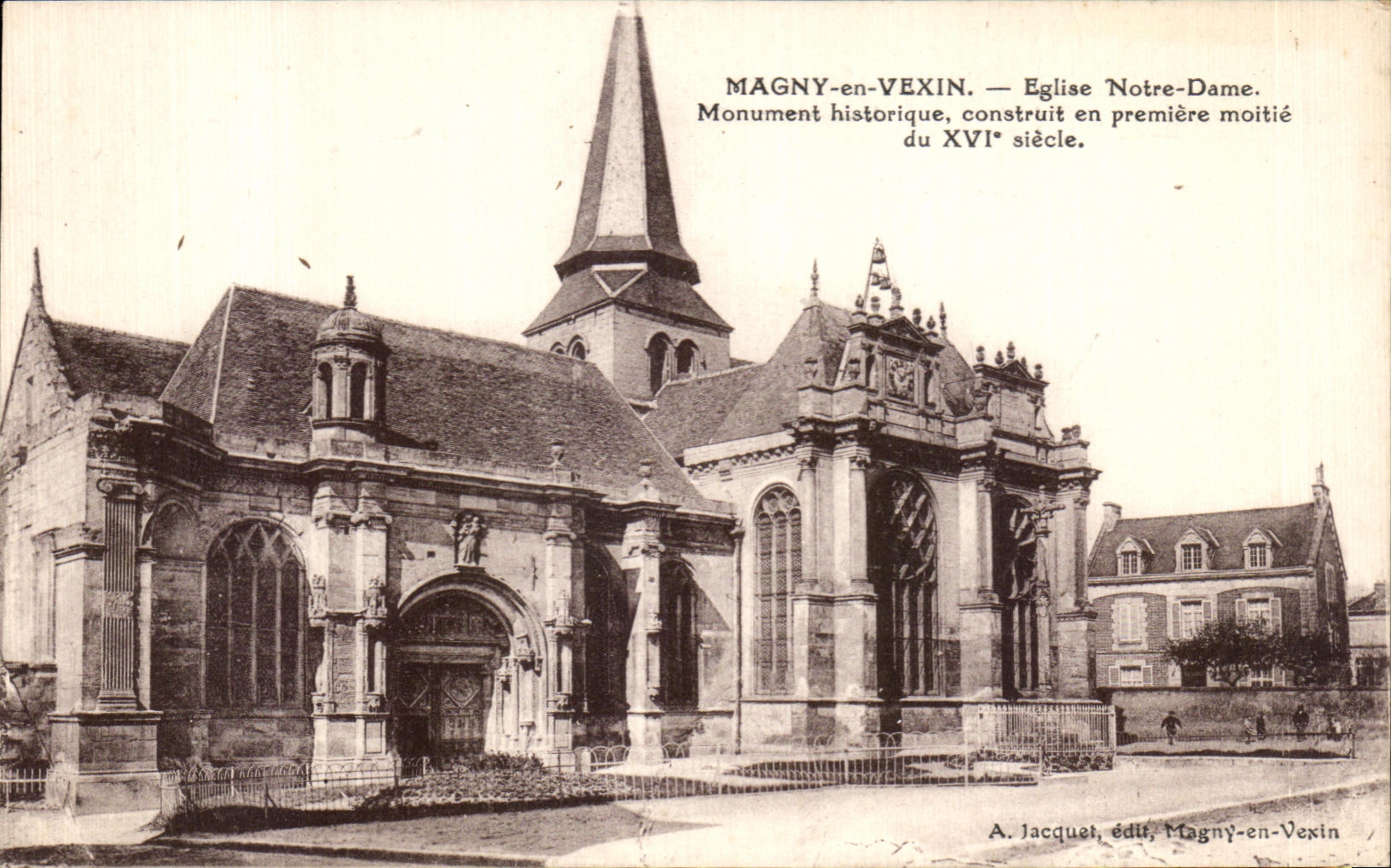 CPA Magny en Vexin Eglise Notre Dame Monument historique construit en