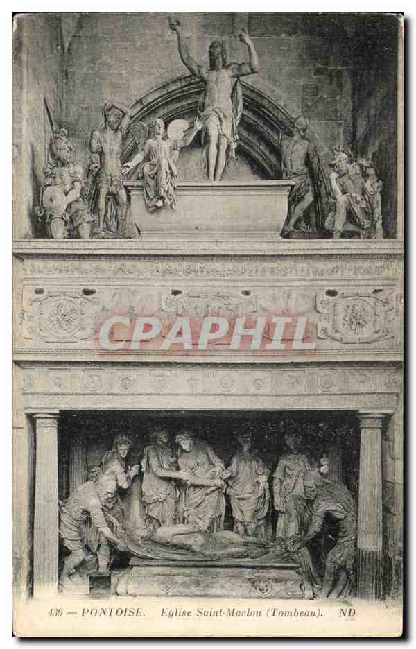 CPA Pontoise Eglise Saint Maclou Tombeau