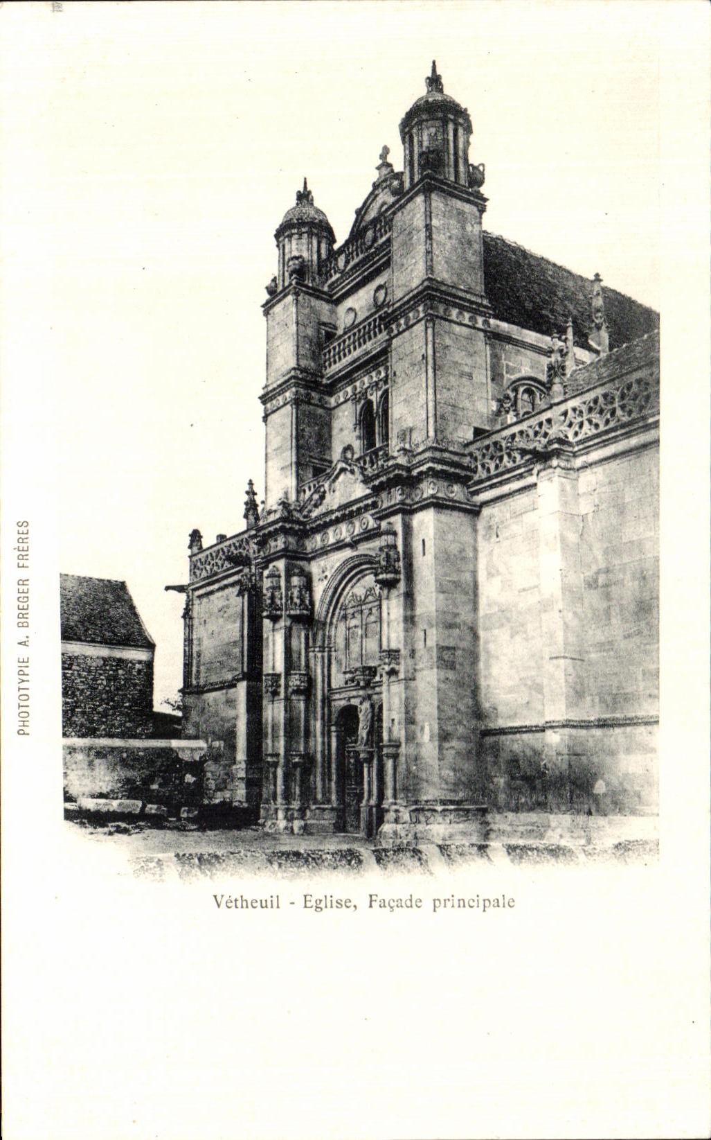 CPA Vetheuil Eglise Facade principale