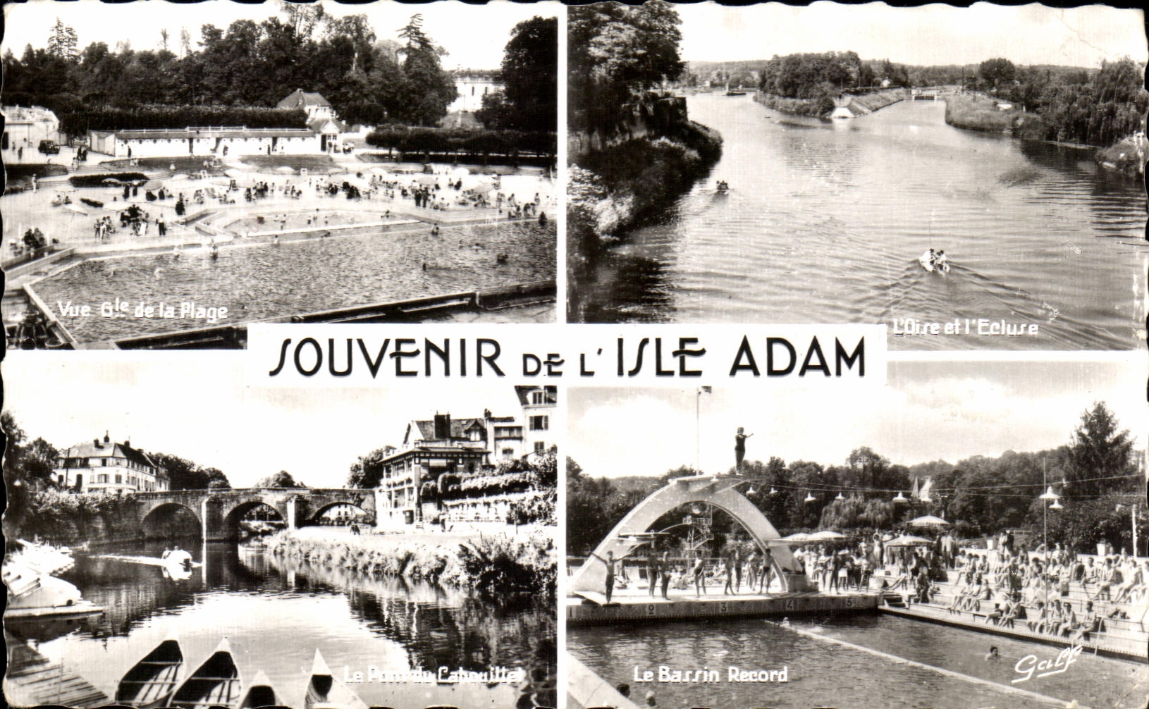 CPA Souvenir De L Isle Adam Ecluse Bassin record 