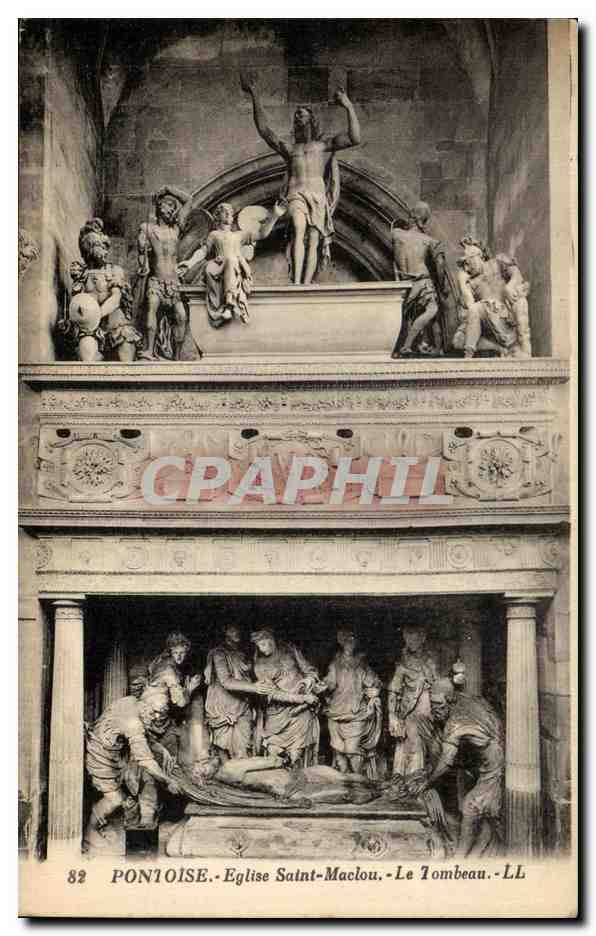 CPA Pontoise Eglise Saint Maclou Le Tombeau