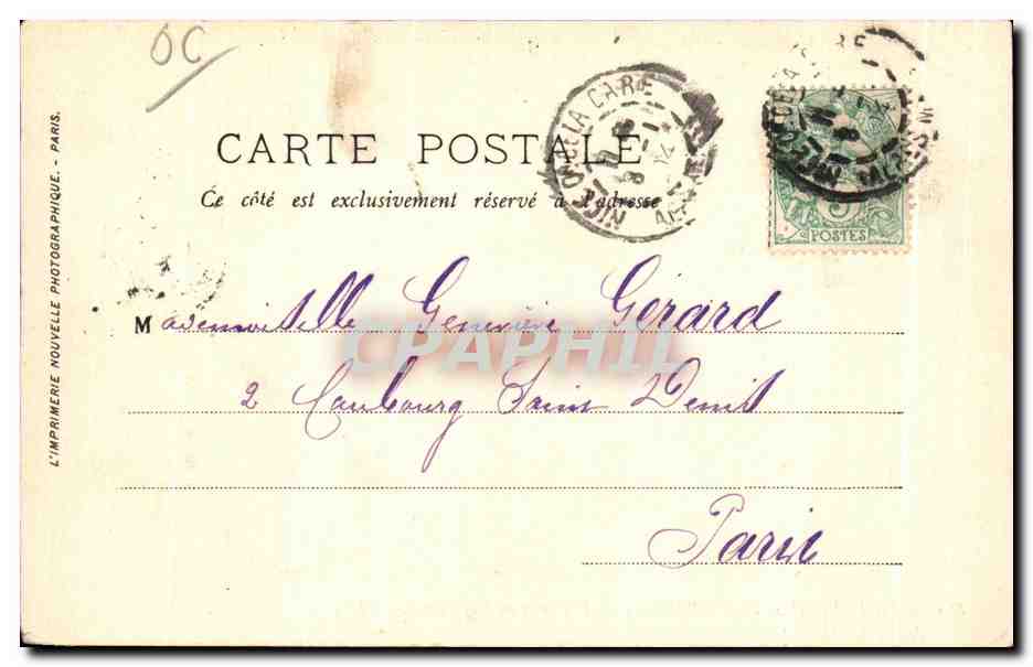 CPA La Pointe Saint Hospice Vue Prise au Cap Ferrat — Verso