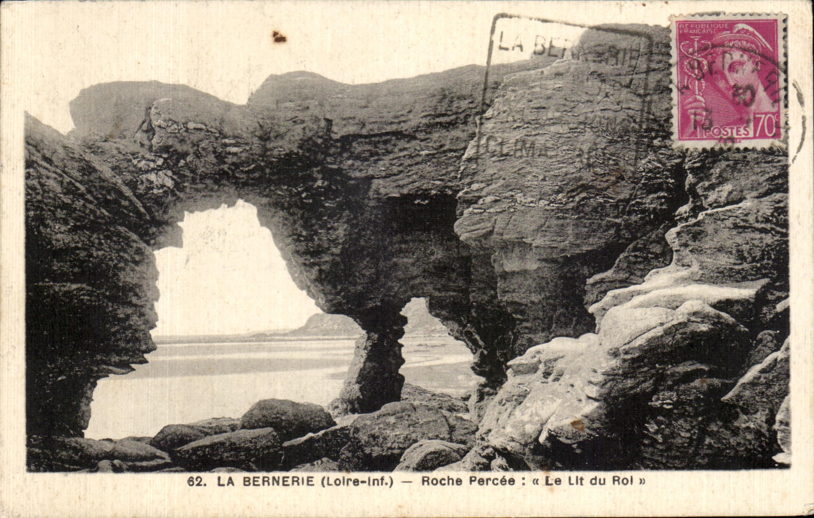 CPA La Bernerie (Loire Inf) Roche Percee Le Lit du Roi