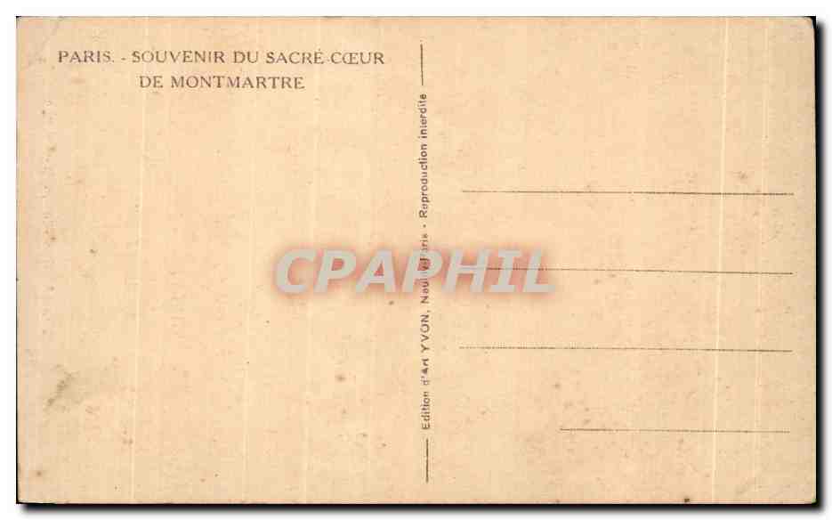 CPA A Ses Pieds J Ai Prie Pour Vous Paris Montmatre Sacre Coeur — Rückseite