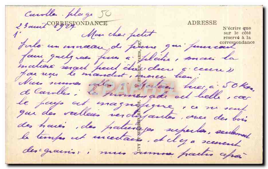 Mortain — Rocher dit le « Dolmen » ou le Canon — N.D. — Rückseite