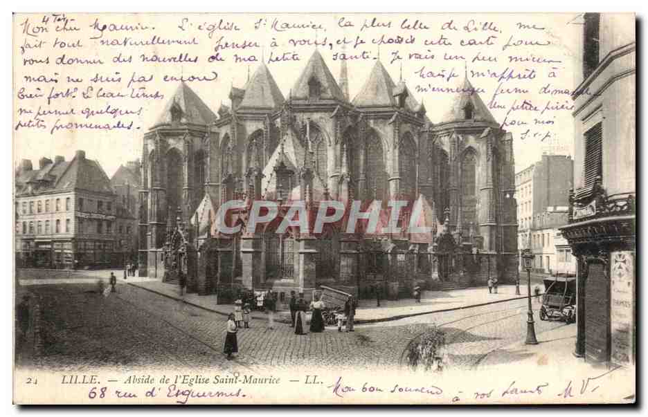 CPA Lille Abside de l Eglise Saint Maurice