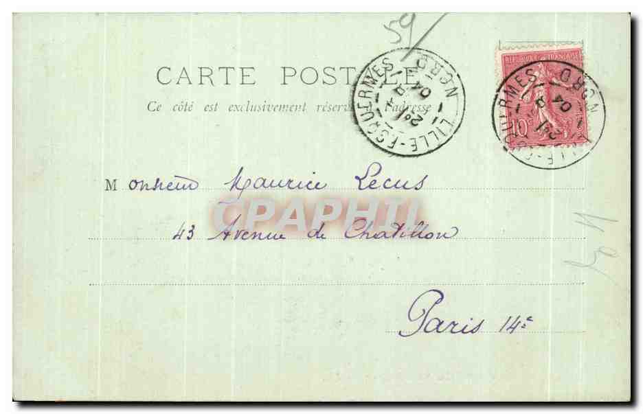 CPA Lille Abside de l Eglise Saint Maurice — Verso