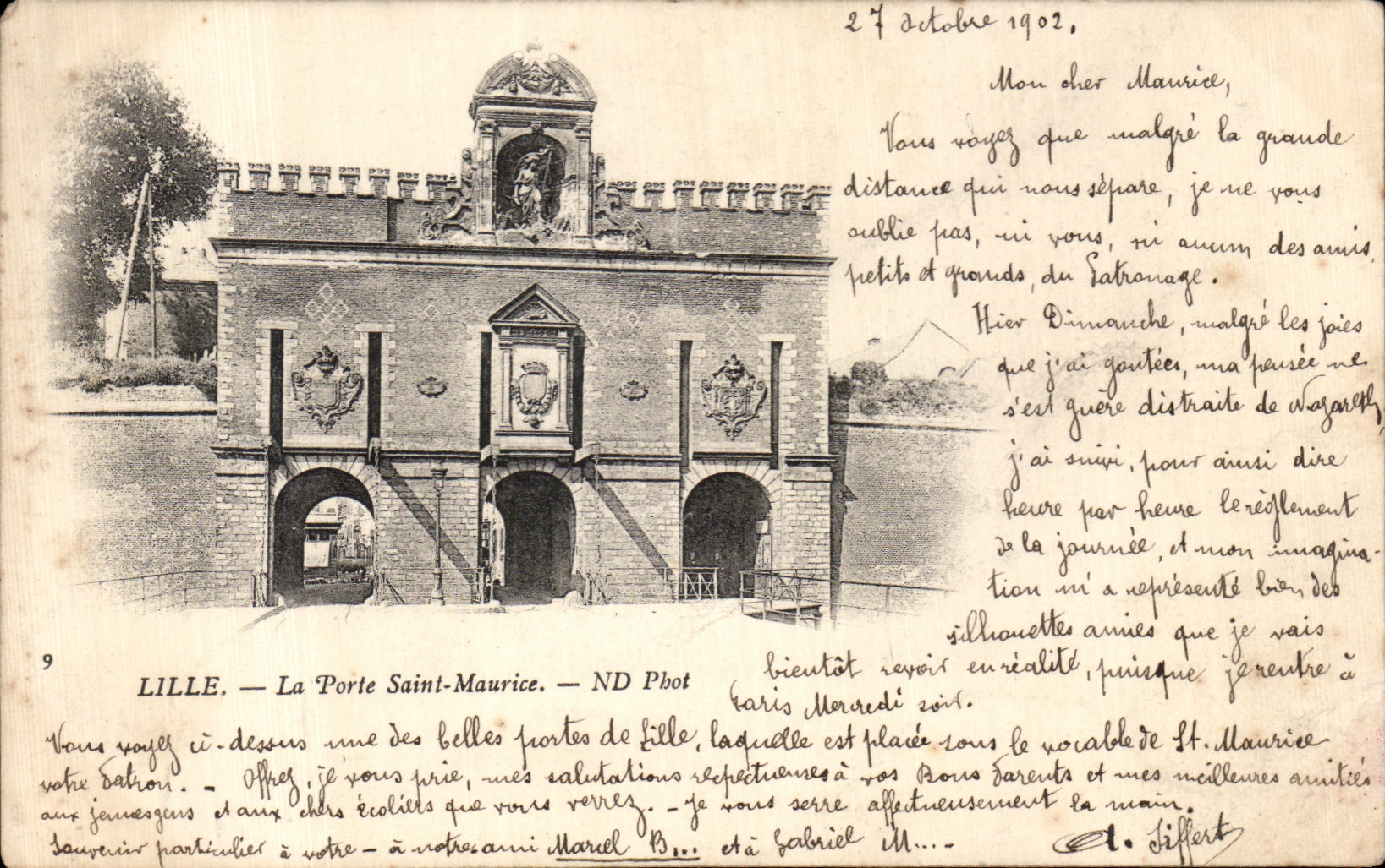 CPA Lille La Porte Saint Maurice