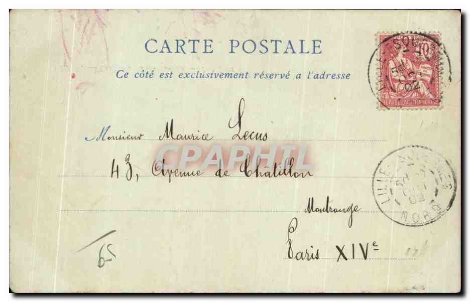 CPA Lille La Porte Saint Maurice — Rückseite