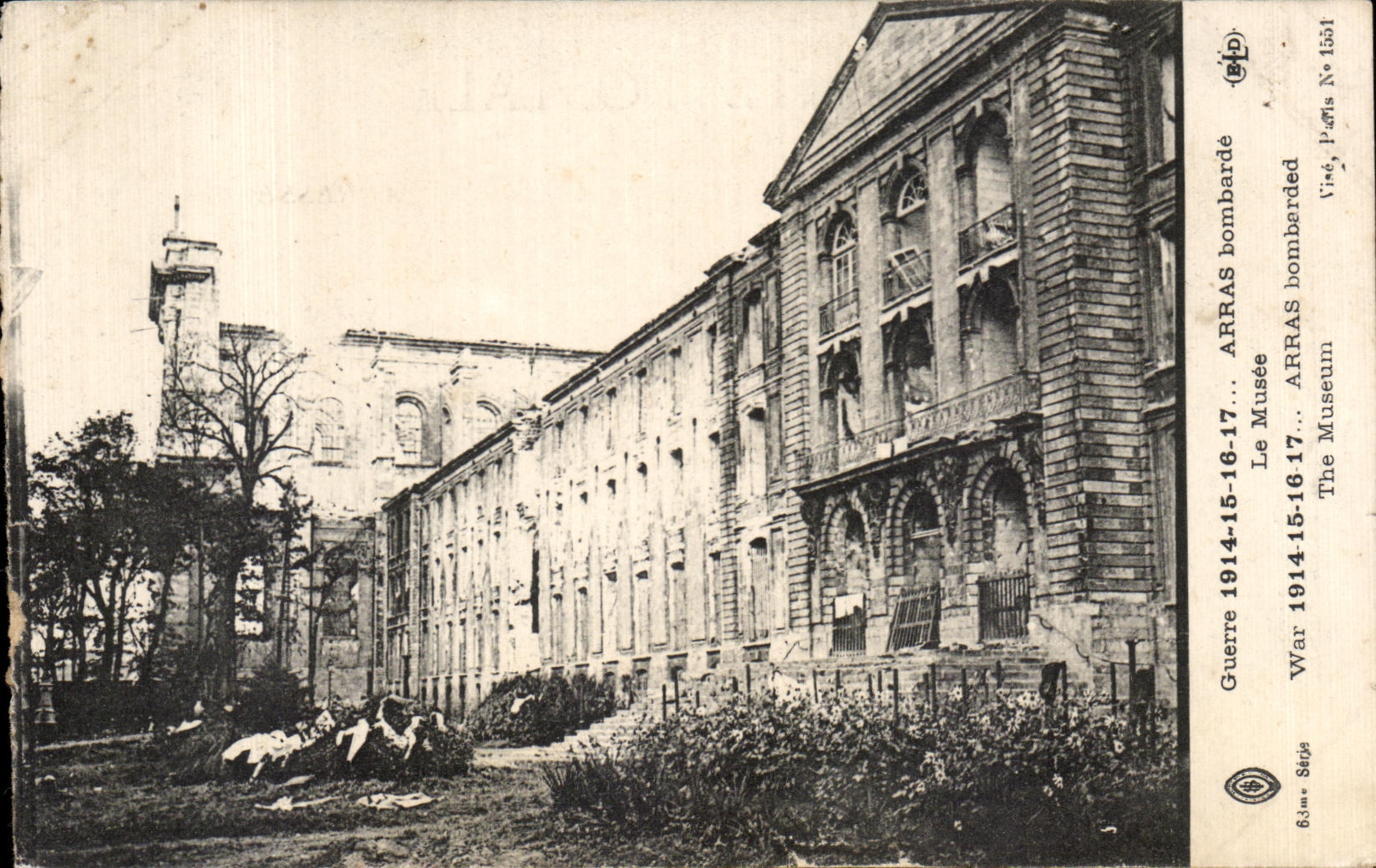 CPA Guerre Arras Bombarde Le Musee War Arras Bombarded The Museum