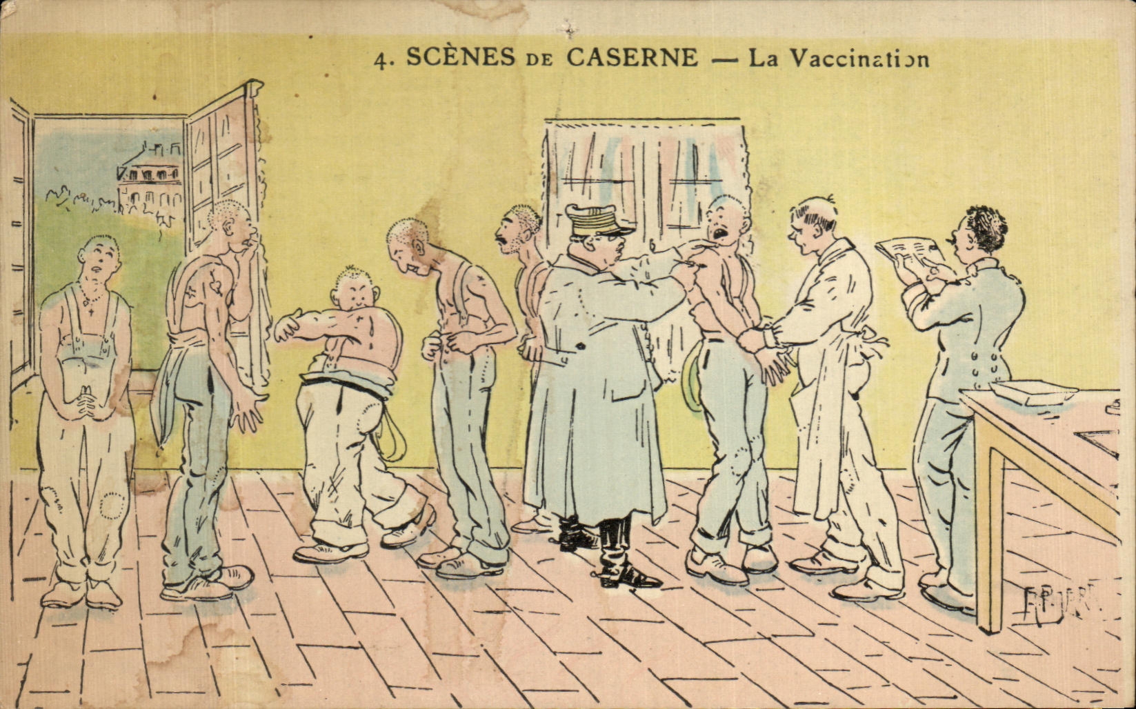Scènes de caserne — La Vaccination — Édition F. P. P. (n°4)