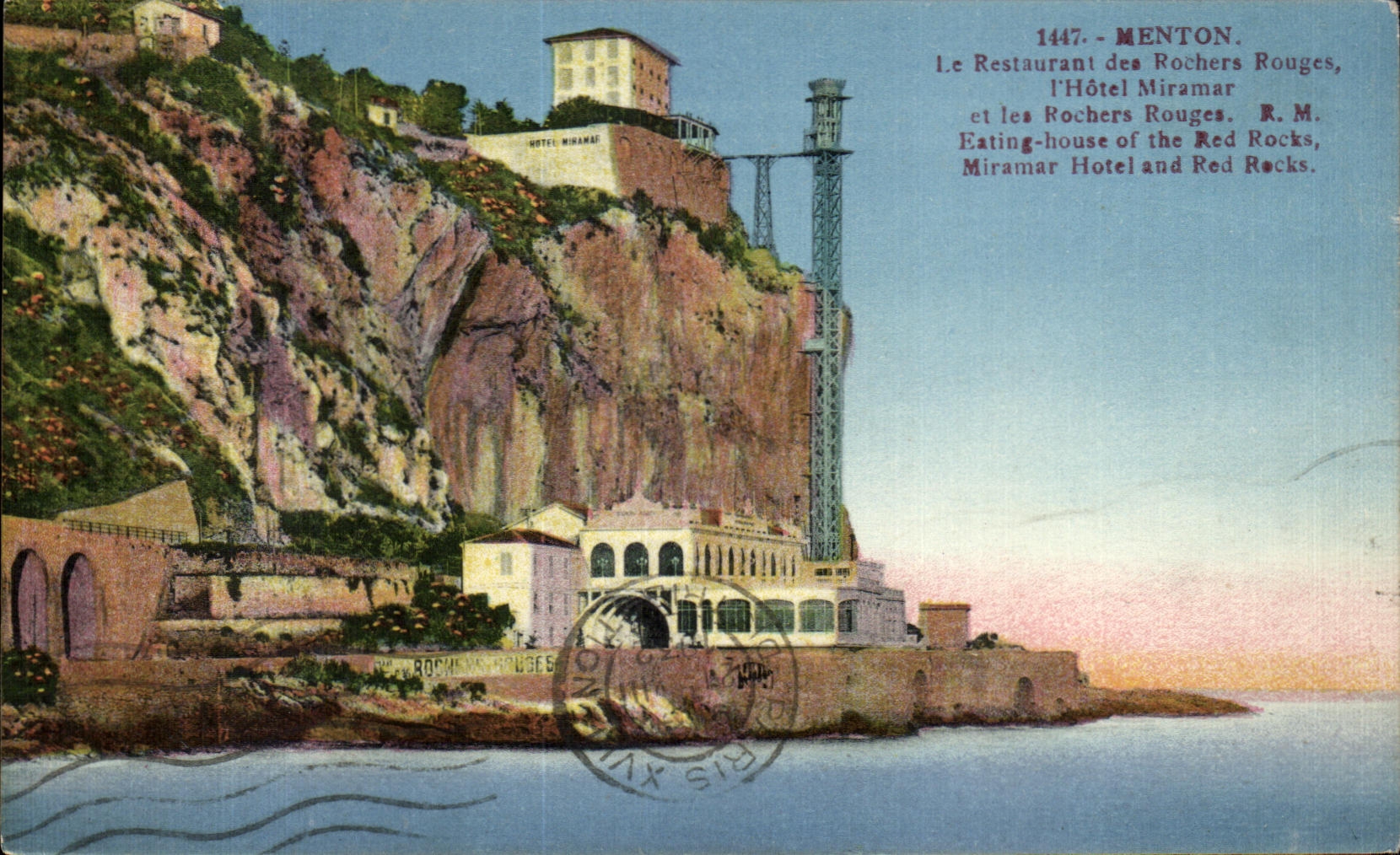 Menton - Le Restaurant des Rochers Rouges et l'Hôtel Miramar — R.M. Éditions
